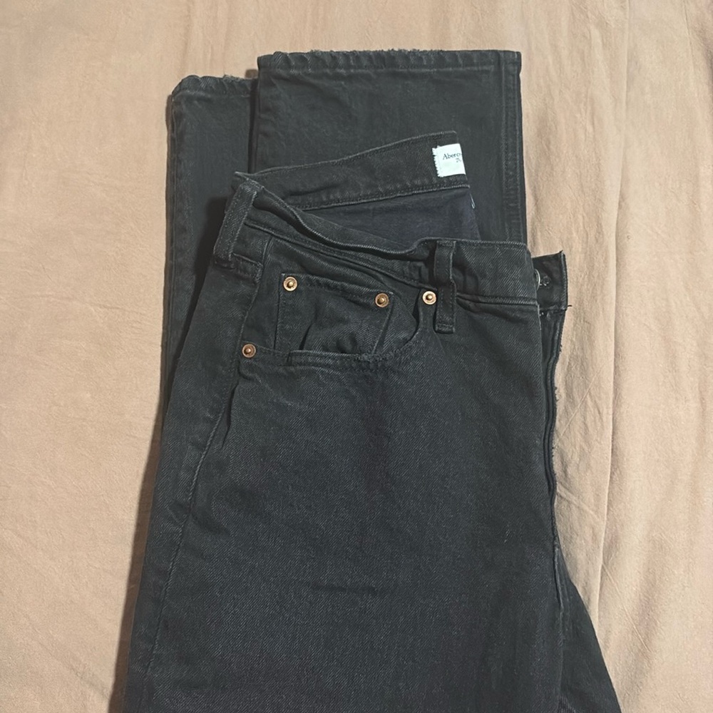 Abercrombie & Fitch Black High-Rise Jeans Curve Love